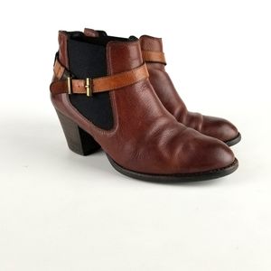 Paul Green Munchen Brown Leather Ankle Boots  8.5 US